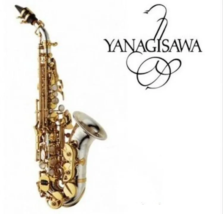 

High Quality Brands YANAGISAWA SC-9937 Soprano Saxophone curved Silvering Brass Sax Professional & Mouthpiece Free