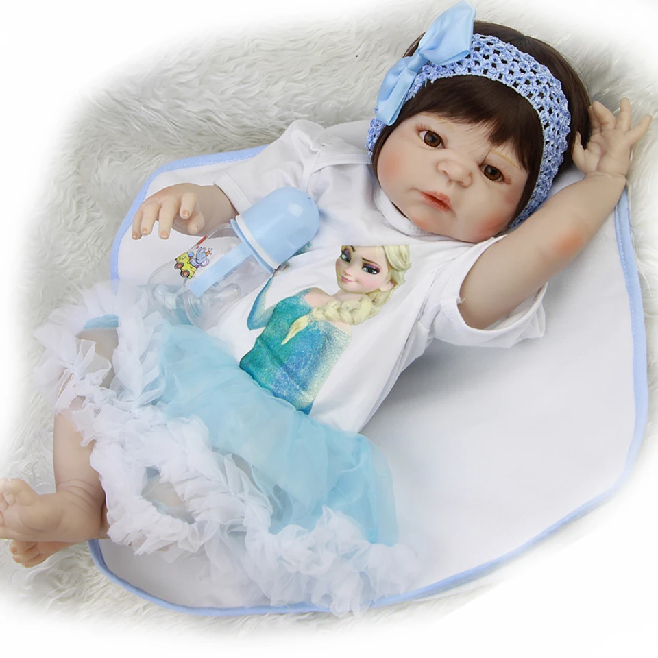 Новые белые силиконовые виниловые куклы reborn baby 55 см имитация новорожденного