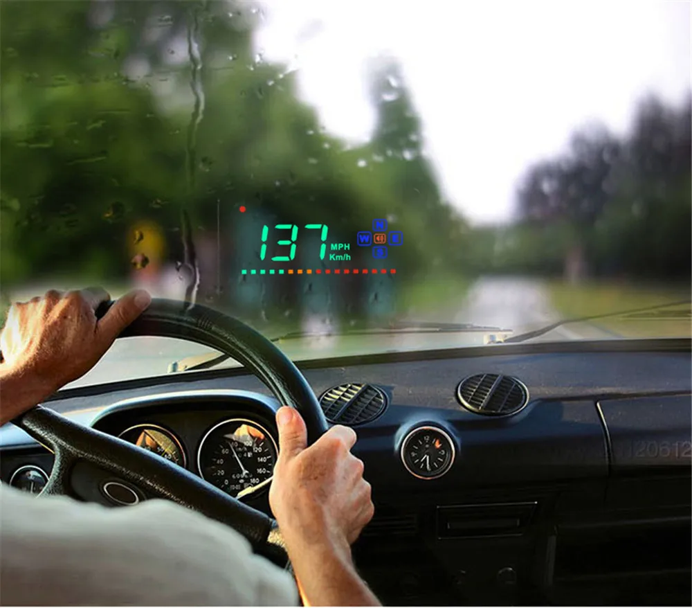 GKFLY Universal Car HUD GPS Speedometer Speed Head Up Display Digital Over Speed Alert Windshield Projector Auto Navigation A5
GKFLY Universal Car HUD GPS Speedometer Speed Head Up Display Digital Over Speed Alert Windshield Projector Auto Navigation A5