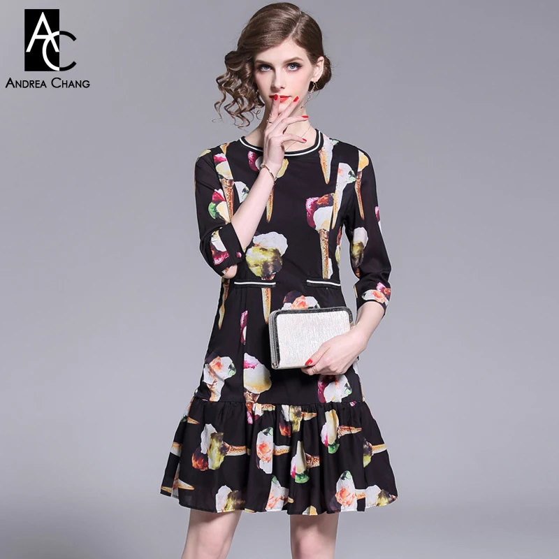 S-XL spring summer woman dress colorful ice cream pattern print dress 3/4 sleeve ruffled bottom a-line sweet mini black dress
S-XL spring summer woman dress colorful ice cream pattern print dress 3/4 sleeve ruffled bottom a-line sweet mini black dress
