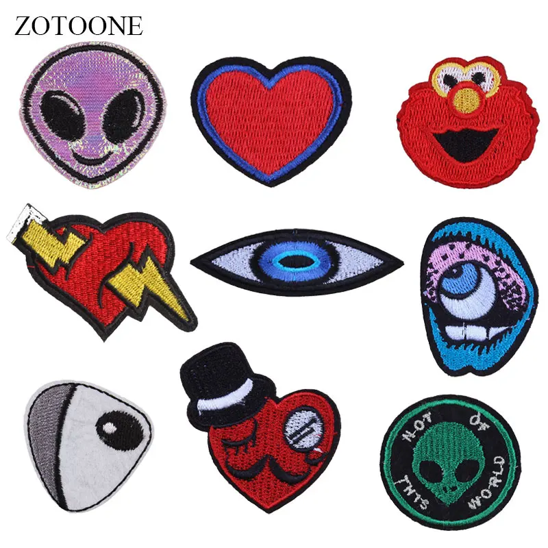 ZOTOONE Alien Patches Heart Eyes Stickers Diy Iron on Clothes Heat Transfer Applique Embroidered Applications Cloth Fabric G
ZOTOONE Alien Patches Heart Eyes Stickers Diy Iron on Clothes Heat Transfer Applique Embroidered Applications Cloth Fabric G