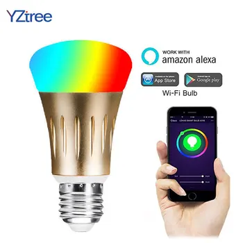 Smart Wifi LED Bulb 7W B22 E14 E26 E27 RGBW Dimmable LED Ball light IOS Android App Wireless WiFi Remote Control LED Bulb Lamp
Smart Wifi LED Bulb 7W B22 E14 E26 E27 RGBW Dimmable LED Ball light IOS Android App Wireless WiFi Remote Control LED Bulb Lamp