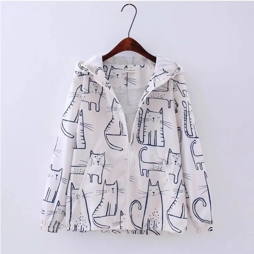 2017 spring autumn jacket woman solid cat pot long-sleeved hooded cartoon printed women patchwork graffiti coat jackets
2017 spring autumn jacket woman solid cat pot long-sleeved hooded cartoon printed women patchwork graffiti coat jackets