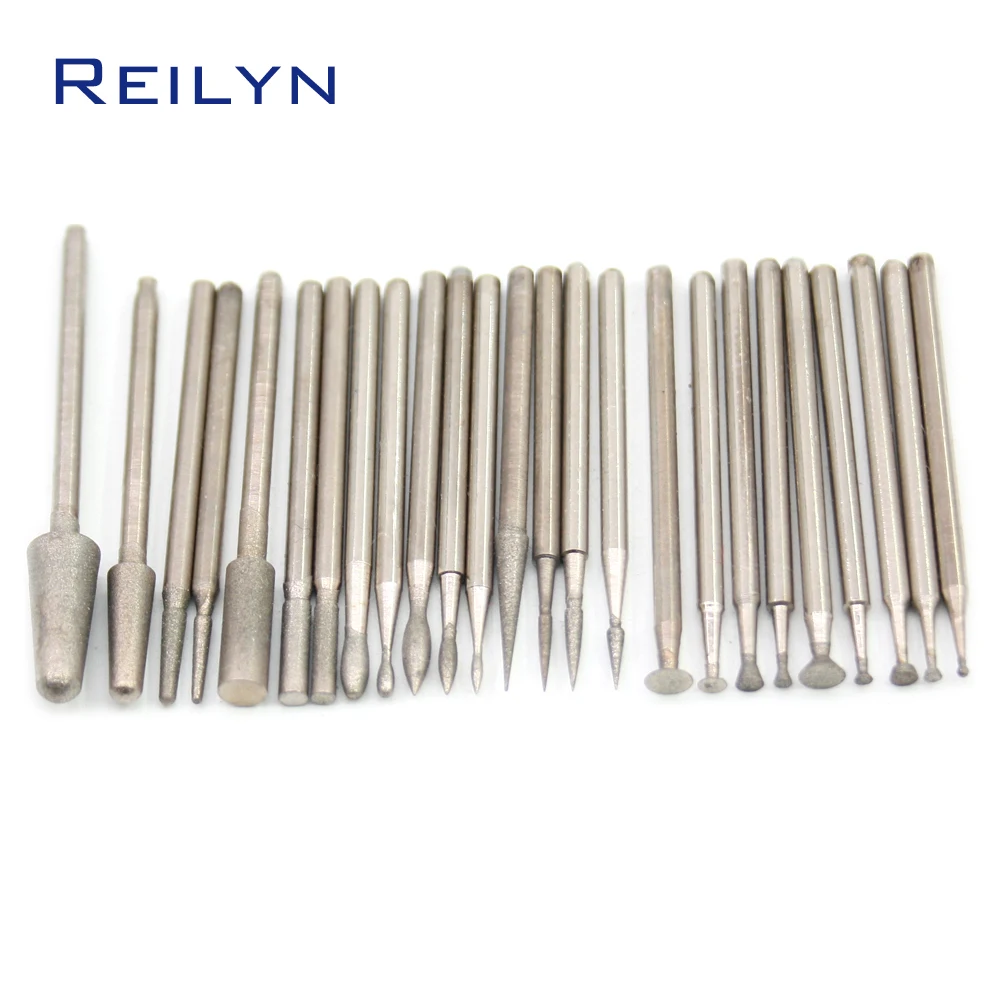 25PC grit #400 diamond 2.35mm polishing bits kit for jade/stone/jewelry teeth grinding machine dremel or rotary tools
25PC grit #400 diamond 2.35mm polishing bits kit for jade/stone/jewelry teeth grinding machine dremel or rotary tools