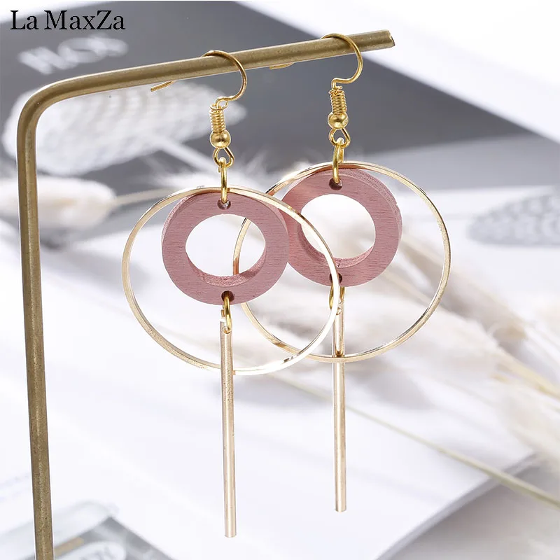 Natural Wood Drop Earrings for Women Ethnic Fashion Statement Pink Hollow Alloy Dangle Earring Ear Korean Girls Jewelry Gift
Natural Wood Drop Earrings for Women Ethnic Fashion Statement Pink Hollow Alloy Dangle Earring Ear Korean Girls Jewelry Gift