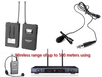 Hot Sale Two Lapel microphone OR Two Headset Microphone Long range 500m UHF wireless microphone X7PP Color black 200 channels
Hot Sale Two Lapel microphone OR Two Headset Microphone Long range 500m UHF wireless microphone X7PP Color black 200 channels