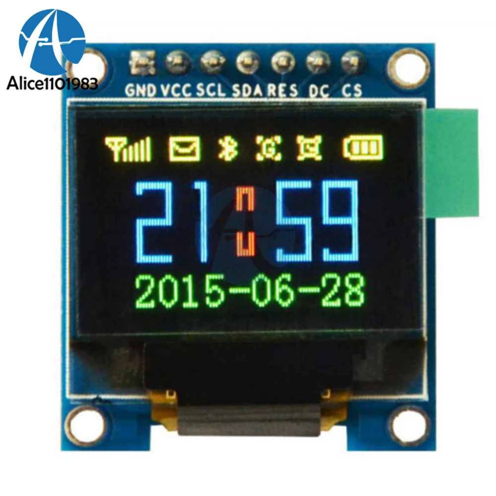 0.95 Inch 7pin Full Color 65K Color SSD1331 SPI OLED Display Module For Arduino Lightweight and Thin 96*64 Resolution Small LCM
0.95 Inch 7pin Full Color 65K Color SSD1331 SPI OLED Display Module For Arduino Lightweight and Thin 96*64 Resolution Small LCM