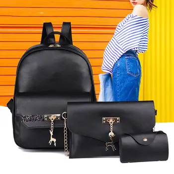 3Pcs/Set Fashion Deer Decor Faux Leather Women Backpack Crossbody Card Bag
3Pcs/Set Fashion Deer Decor Faux Leather Women Backpack Crossbody Card Bag