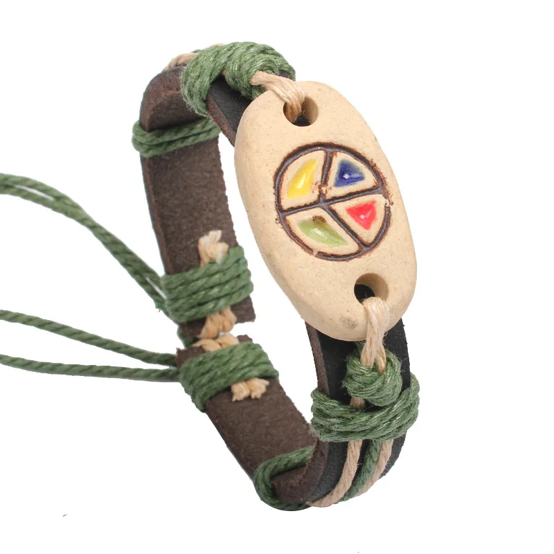 Punk World Peace Mens Leather Bracelets for Women Jewelry Handmade Charms Bracelet Male Braclet Femme Pulseira
Punk World Peace Mens Leather Bracelets for Women Jewelry Handmade Charms Bracelet Male Braclet Femme Pulseira