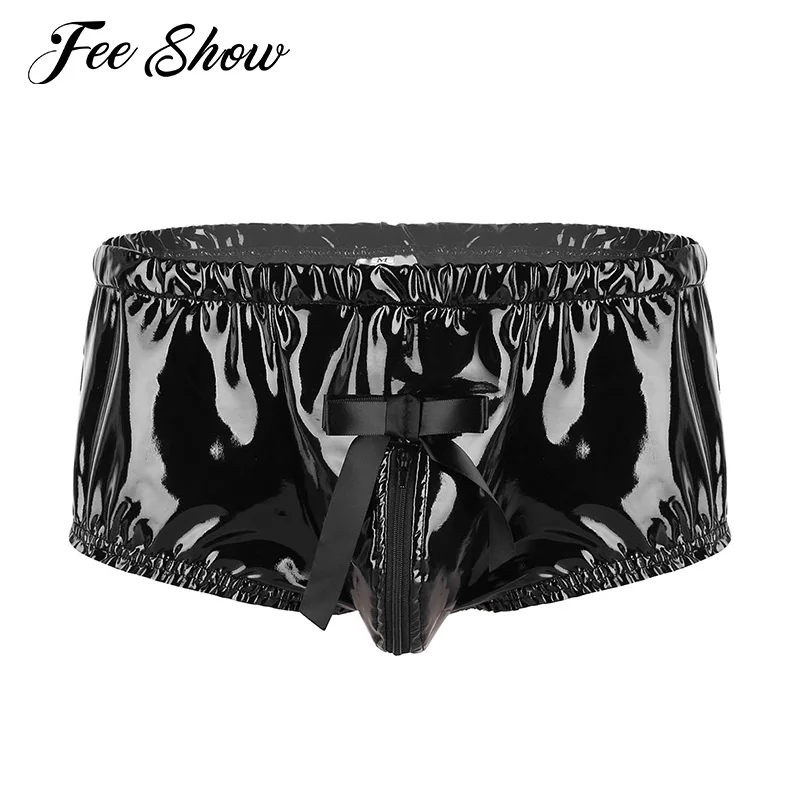 Mens Lingerie Wet Look Patent Leather Sexy Panties Zip Crotch Bulge Pouch Sissy Frilly Ruffled High Cut Erotic Briefs Underwear
Mens Lingerie Wet Look Patent Leather Sexy Panties Zip Crotch Bulge Pouch Sissy Frilly Ruffled High Cut Erotic Briefs Underwear
