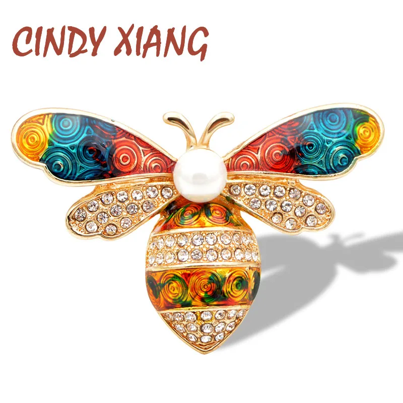 CINDY XIANG 3 Colors Available Rhinestone colorful Bee Brooches for Women Enamel Insect Honeybee Brooch Pin Handbag Hanging Gift
CINDY XIANG 3 Colors Available Rhinestone colorful Bee Brooches for Women Enamel Insect Honeybee Brooch Pin Handbag Hanging Gift