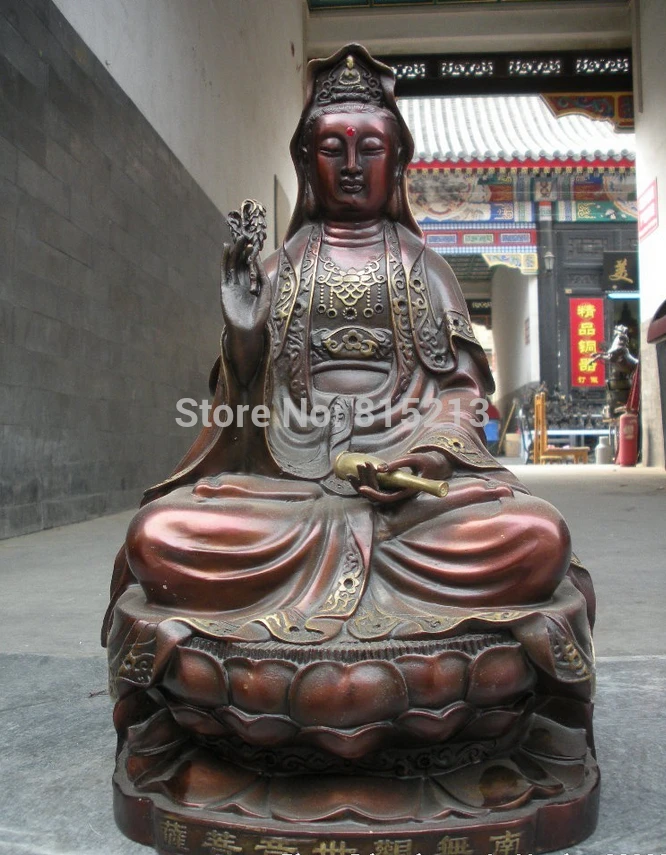 bi00793 Chinese Buddhism Pure Red Bronze Copper avalokiteshvara Kwan-Yin Buddha statue
bi00793 Chinese Buddhism Pure Red Bronze Copper avalokiteshvara Kwan-Yin Buddha statue