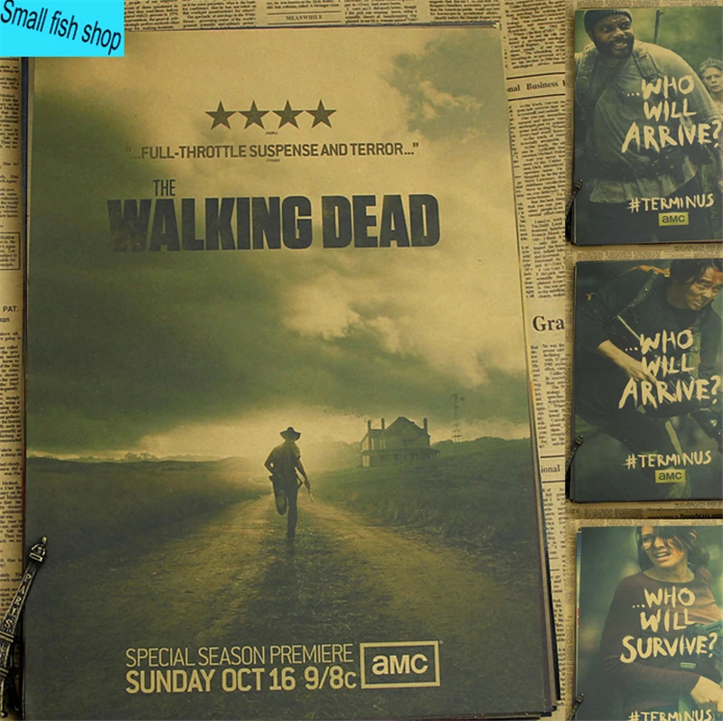 The Walking Dead A gather Anime adaptation TV Home Furnishing decoration Kraft Movie Poster Drawing core Wall stickers
The Walking Dead A gather Anime adaptation TV Home Furnishing decoration Kraft Movie Poster Drawing core Wall stickers