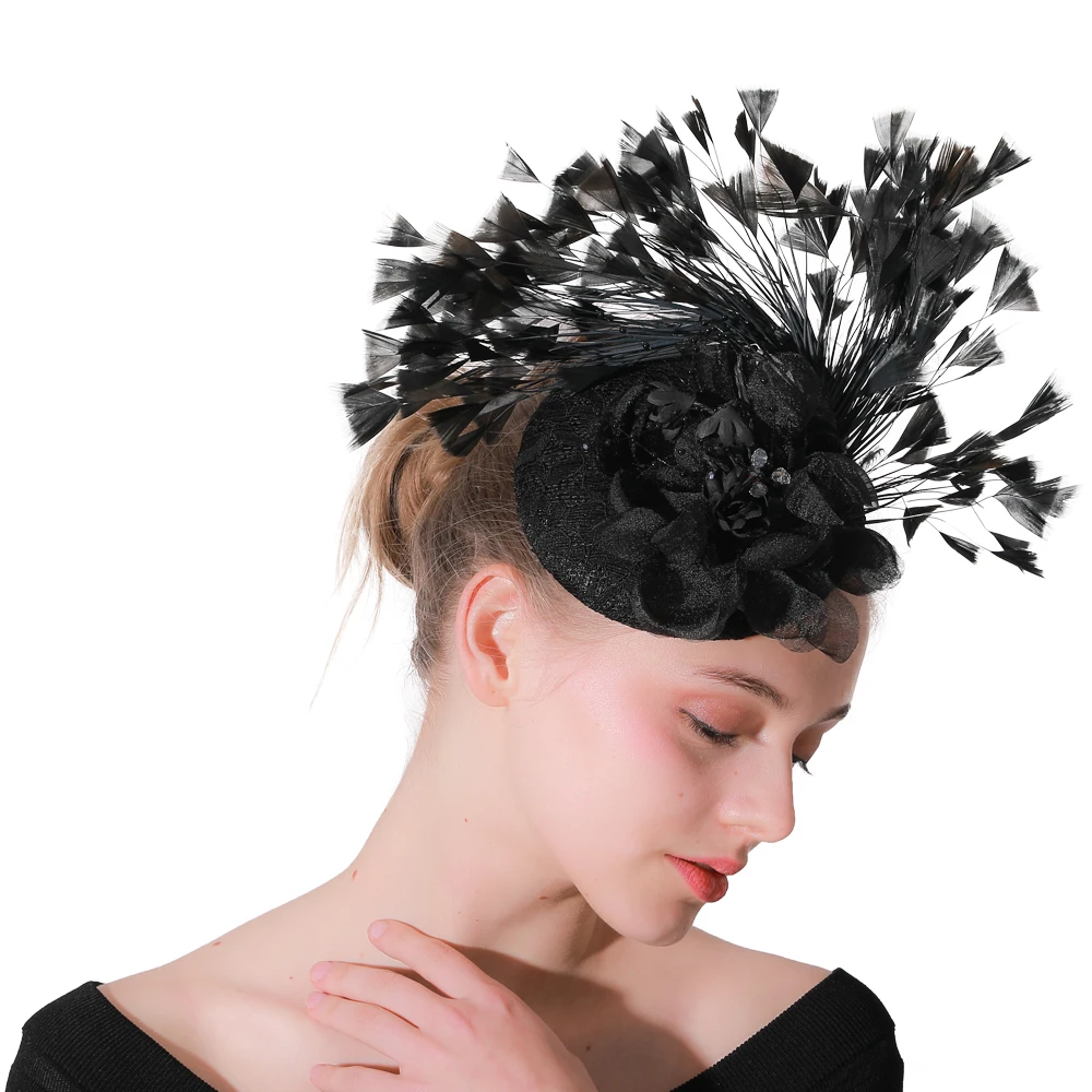 Ladies Elegant Royal Fascinators Wedding hats Sinamay Cocktail Fascinators Women Linen Feather Hat Party hair accessories XMF64
Ladies Elegant Royal Fascinators Wedding hats Sinamay Cocktail Fascinators Women Linen Feather Hat Party hair accessories XMF64