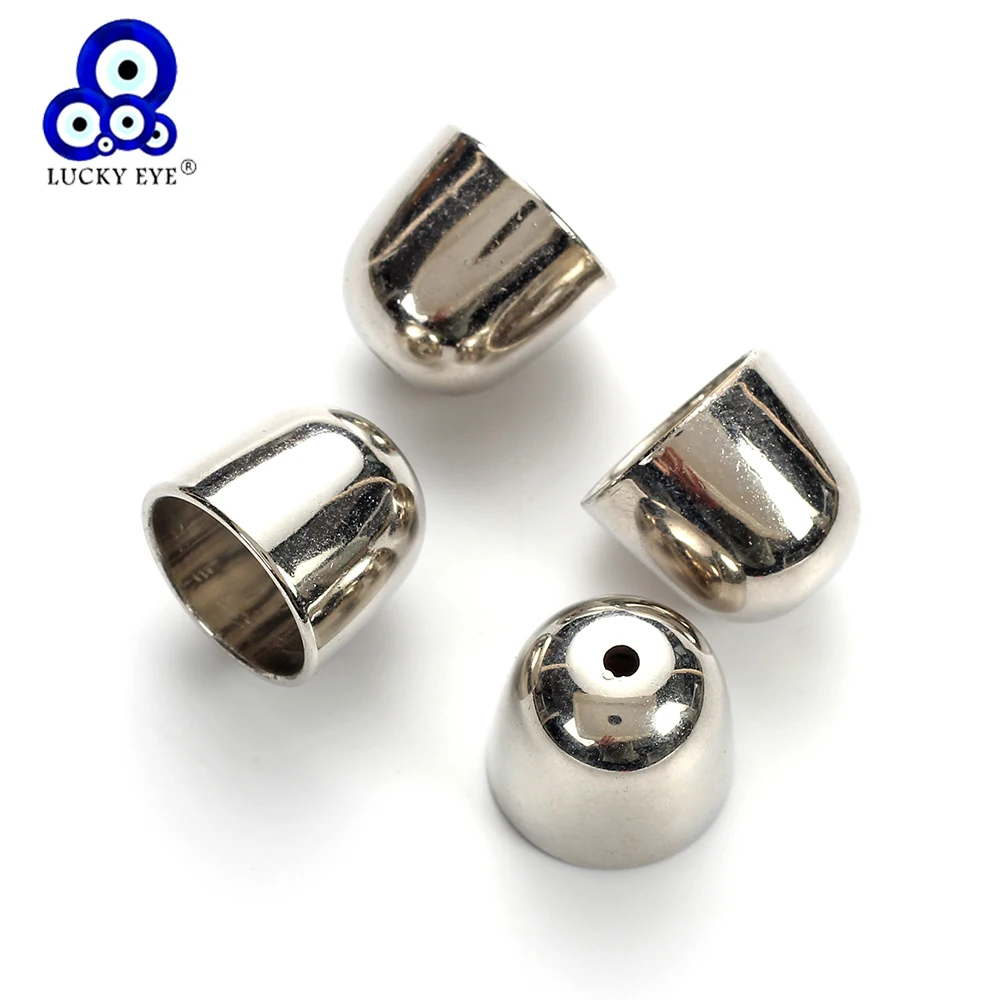 20Pcs Silver Gold Necklace End Tips Bottom Beads Cap Finding For DIY Jewelry