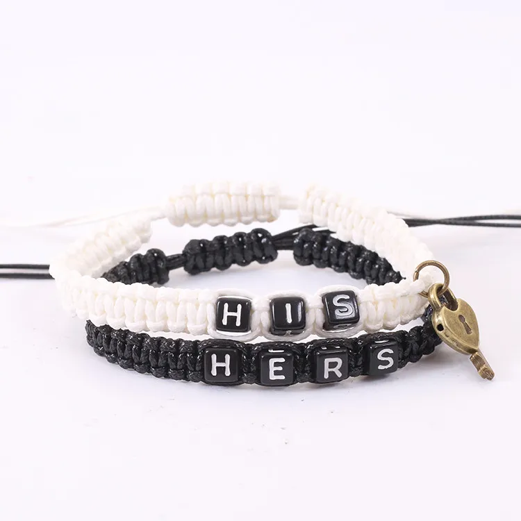 OTOKY Bracelet Romantic HIS HEAR Couple Bracelet Lock Core Key Handwoven Armband Jewelry Bracelet For Women Bracelets 19May09
OTOKY Bracelet Romantic HIS HEAR Couple Bracelet Lock Core Key Handwoven Armband Jewelry Bracelet For Women Bracelets 19May09
