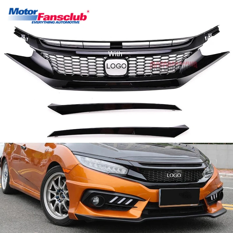 Car Racing Grille For Honda Civic Grill 10TH 2016-2017 GEN JDM CTR Glossy Black Radiator Mesh Honeycomb Front Hood Bumper Modify
Car Racing Grille For Honda Civic Grill 10TH 2016-2017 GEN JDM CTR Glossy Black Radiator Mesh Honeycomb Front Hood Bumper Modify
