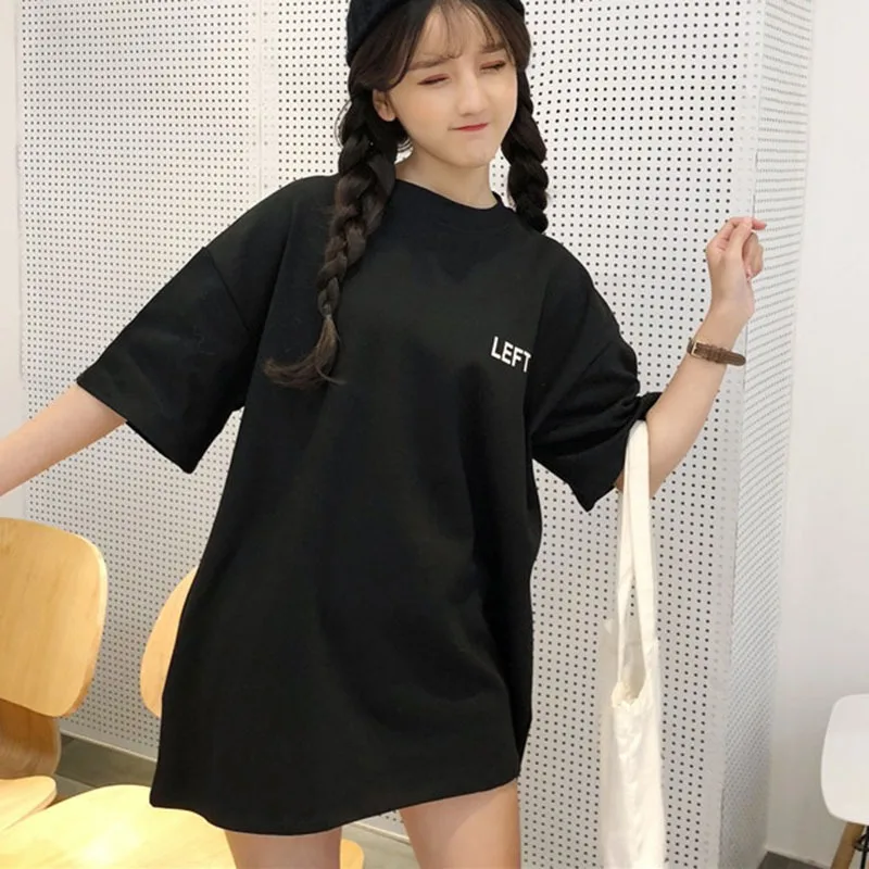T-shirt Summer Letter Tee Basic Shirts Women O-Neck Short Sleeve Long Casual Female Tops
T-shirt Summer Letter Tee Basic Shirts Women O-Neck Short Sleeve Long Casual Female Tops