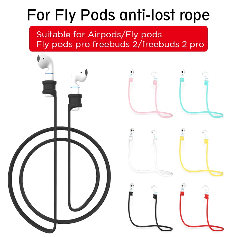 

Anti-Lost Strap Silicone Earphone Rope Cable For Huawei Flypods Wireless Bluetooth Headphone Strap For Xiaomi Air Cord String