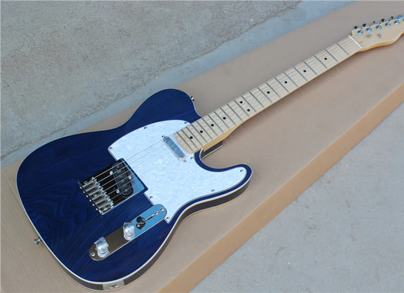 Blue Electric Guitar with White Pearl Pickguard,Maple Fingerboard,22 Frets,ASH Body,Chrome Hardware,offering customized services
Blue Electric Guitar with White Pearl Pickguard,Maple Fingerboard,22 Frets,ASH Body,Chrome Hardware,offering customized services