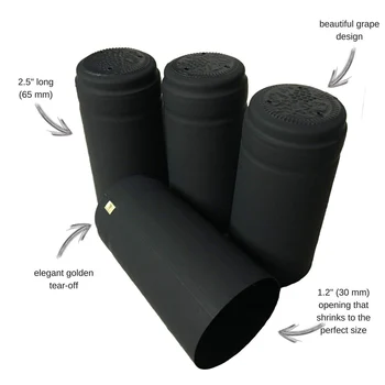 20pcs/lot PVC Heat Shrink Capsules With Tear Tab For Wine Bottles Elegant Black Shrink Bottle Sleeves For Professional Home Brew
20pcs/lot PVC Heat Shrink Capsules With Tear Tab For Wine Bottles Elegant Black Shrink Bottle Sleeves For Professional Home Brew