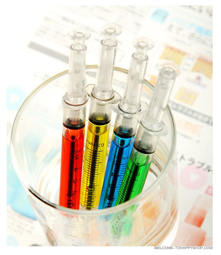 

1Pcs New Doctor Nurse Gift Liquid Syringe Injection Ballpoint Pen Ballpen Stationery office school supplies children gift