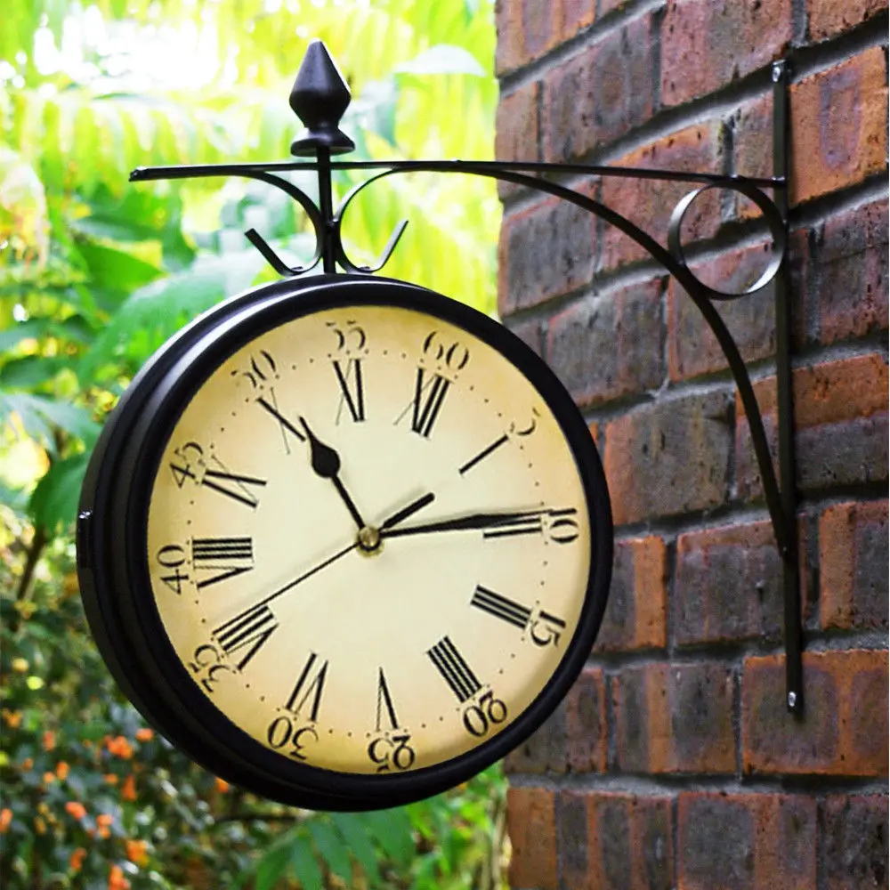 Outdoor Garden Paddington Station Wall Clock 20CM Double Sided Outside Reloj De Pared Clocks Wall Watch Home Decoration Metal
Outdoor Garden Paddington Station Wall Clock 20CM Double Sided Outside Reloj De Pared Clocks Wall Watch Home Decoration Metal