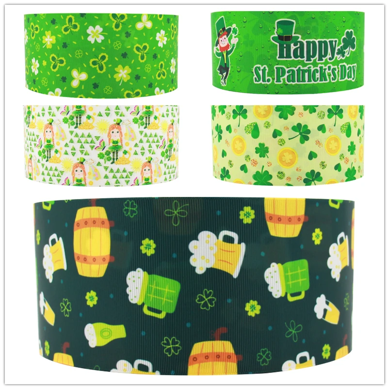 Q&N ribbon 22mm 38mm 75mm 10yards St. Patrick's Day Printed Grosgrain Ribbons Wedding Hairbows Accessories DIY material
Q&N ribbon 22mm 38mm 75mm 10yards St. Patrick's Day Printed Grosgrain Ribbons Wedding Hairbows Accessories DIY material