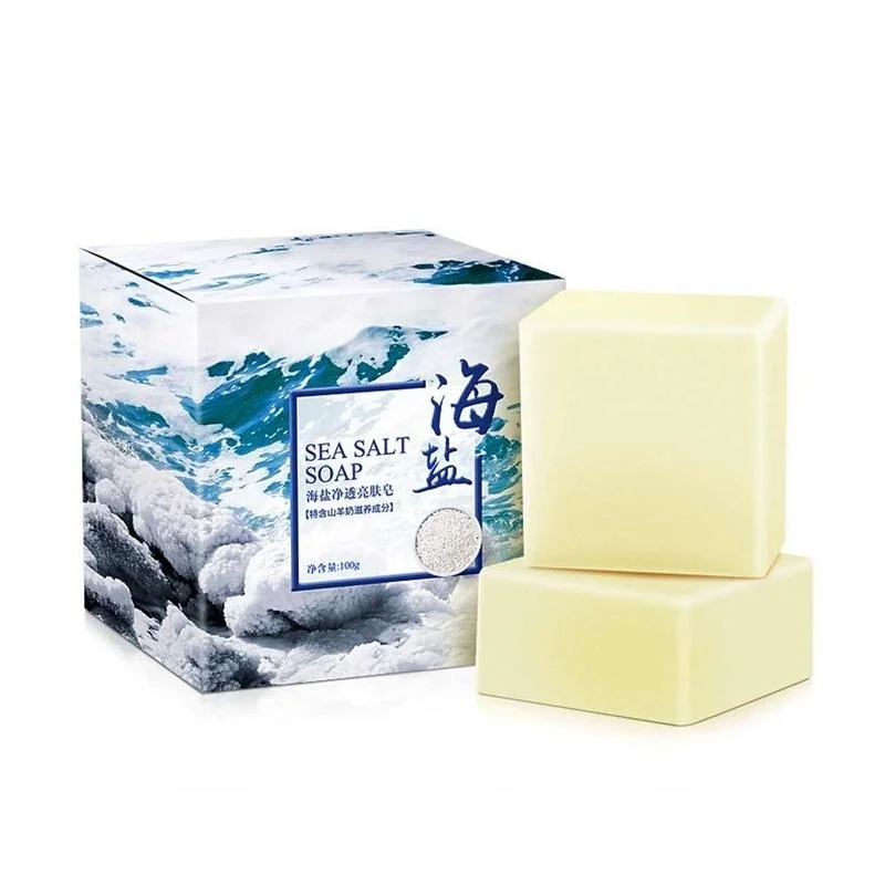 100g Sea Salt Soap Cleaner Removal Pimple Pores Acne Treatment Goat Milk Moisturizing Face Back Wash Soap Skin Care Savon Au Hot
100g Sea Salt Soap Cleaner Removal Pimple Pores Acne Treatment Goat Milk Moisturizing Face Back Wash Soap Skin Care Savon Au Hot