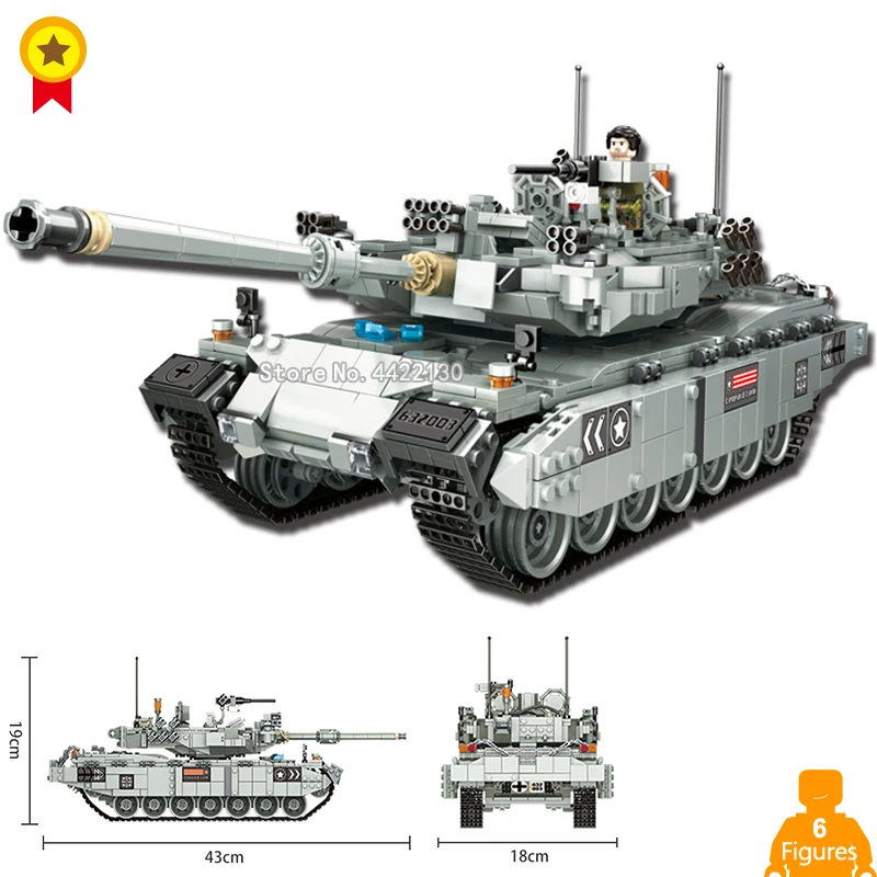 German Leopard war main battle silver tank ww2 finale heavy fire weapon figures Matchible legoinglys military building blocks 
German Leopard war main battle silver tank ww2 finale heavy fire weapon figures Matchible legoinglys military building blocks
