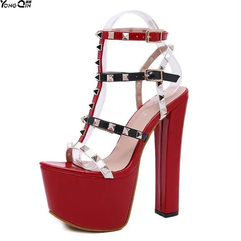 New summer rivet decorative combination High Heels sandals Paltform Women Dress Shoes
New summer rivet decorative combination High Heels sandals Paltform Women Dress Shoes