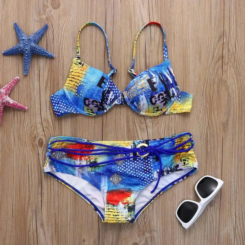 Popular Women Bikini Set Printed Swimsuit Swimwear Beachwear Bathing Suit Backless Vintage Sexy Women's Swimming Suit Bikini
Popular Women Bikini Set Printed Swimsuit Swimwear Beachwear Bathing Suit Backless Vintage Sexy Women's Swimming Suit Bikini
