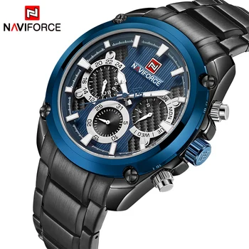 Mens Watches Top Brand Luxury NAVIFORCE Fashion Sport Multi-function Quartz-Watch Full Steel Clock Men Waterproof Wristwatches
Mens Watches Top Brand Luxury NAVIFORCE Fashion Sport Multi-function Quartz-Watch Full Steel Clock Men Waterproof Wristwatches