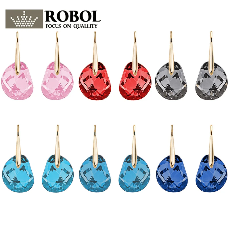 ROBOL Swa Brand 2018 New Black Crystal Plated Ladies Piercing Earrings for Women Advanced Cutting Crystal Earrings For Women
ROBOL Swa Brand 2018 New Black Crystal Plated Ladies Piercing Earrings for Women Advanced Cutting Crystal Earrings For Women