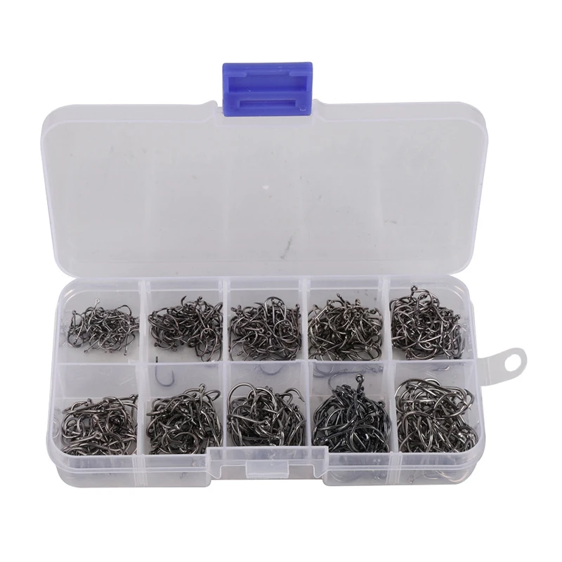 500pcs Carbon Steel Barbed Fish Hook 10 Different Size Circle Fishing Fish Hook Set With Box Stainless Steel Ѭбалка Pesca
500pcs Carbon Steel Barbed Fish Hook 10 Different Size Circle Fishing Fish Hook Set With Box Stainless Steel Ѭбалка Pesca