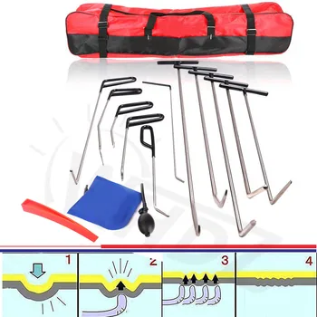 PDR tools Dent Removal Rods Tools Dent Repair Kit s Rod with Air Wedge Alignment Tool for Car Dents Hail Damage Removal
PDR tools Dent Removal Rods Tools Dent Repair Kit s Rod with Air Wedge Alignment Tool for Car Dents Hail Damage Removal