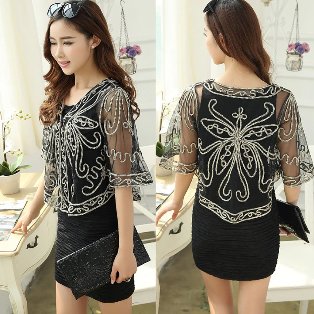 Womail Cover-Ups Summer Women's 1920s Shawl Beaded Sequin Deco Evening Cape Bolero Flapper Cover up swimwear W30420
Womail Cover-Ups Summer Women's 1920s Shawl Beaded Sequin Deco Evening Cape Bolero Flapper Cover up swimwear W30420