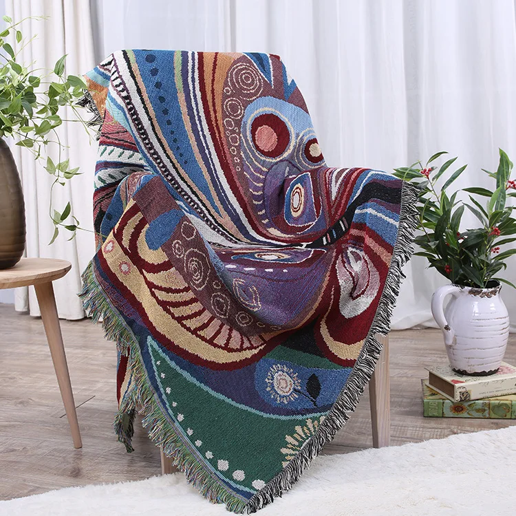 Butterfly pattern cotton woven handmade blanket, home living room decoration tapestry, sofa blanket
Butterfly pattern cotton woven handmade blanket, home living room decoration tapestry, sofa blanket
