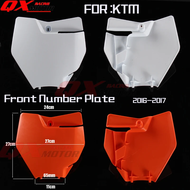 Front Number Plate Plastic Cover for KTM 250/350/450 SX-F/XC-F and 125/150 SX 2016-2017 Motocross Enduro free shipping
Front Number Plate Plastic Cover for KTM 250/350/450 SX-F/XC-F and 125/150 SX 2016-2017 Motocross Enduro free shipping