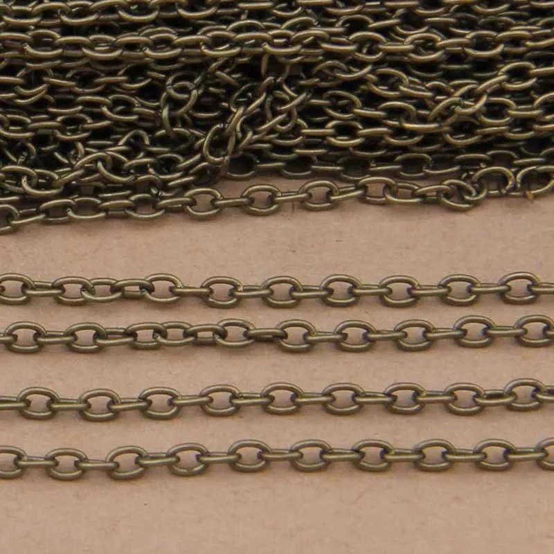 5meter/lot 2x3/2.5x3.5mm/3x4mm antique bronze/gold/silver jewelry Chains fashion jewelry Diy
5meter/lot 2x3/2.5x3.5mm/3x4mm antique bronze/gold/silver jewelry Chains fashion jewelry Diy