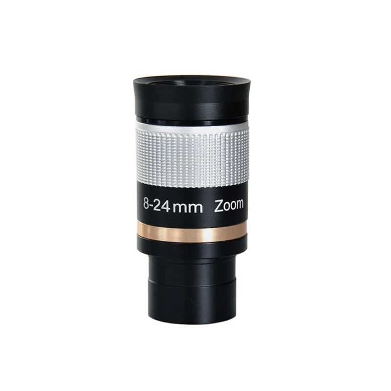 

New 1.25in Deluxe Zoom Telescope Eyepiece 8-24mm Zooming Full-metal Eyepiece HD Broadband Green Film for Astronomical Telescopes