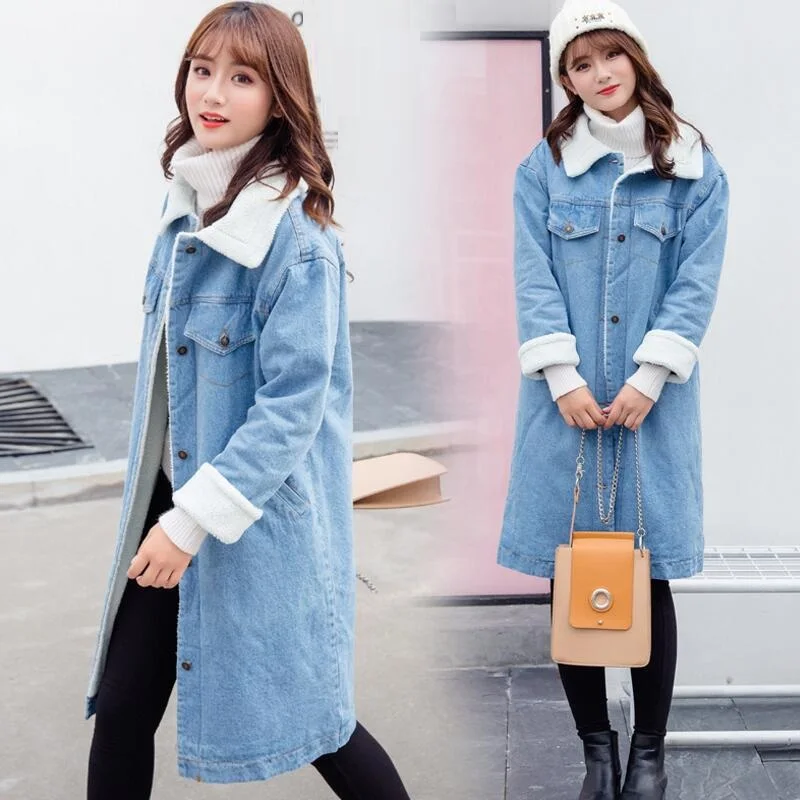 Autumn Winter Basic Jacket Women Lambswool Bomber Jacket Female Long Sleeve Jacket Casual Single Breasted Long Denim Jacket
Autumn Winter Basic Jacket Women Lambswool Bomber Jacket Female Long Sleeve Jacket Casual Single Breasted Long Denim Jacket