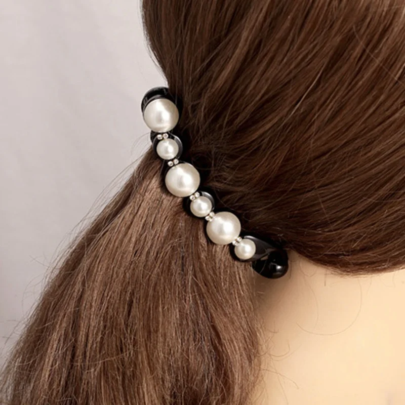 Trendy Crystal Hair Claw For Woman Headwear Girls Rhinestone Hairpins Crab Jaw Clamp Plastic Pearl Hair Clips Accessories
Trendy Crystal Hair Claw For Woman Headwear Girls Rhinestone Hairpins Crab Jaw Clamp Plastic Pearl Hair Clips Accessories