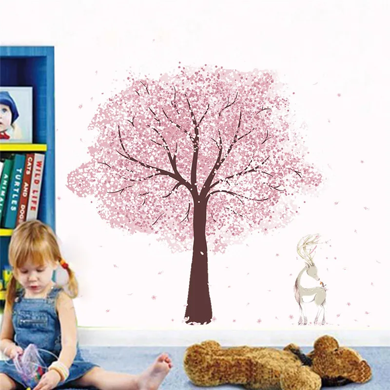Pink Flower Tree Deer Living Room Bedroom Home Decor Wall Stickers Flower Tree Wall Decals Stickers Home Decor
Pink Flower Tree Deer Living Room Bedroom Home Decor Wall Stickers Flower Tree Wall Decals Stickers Home Decor
