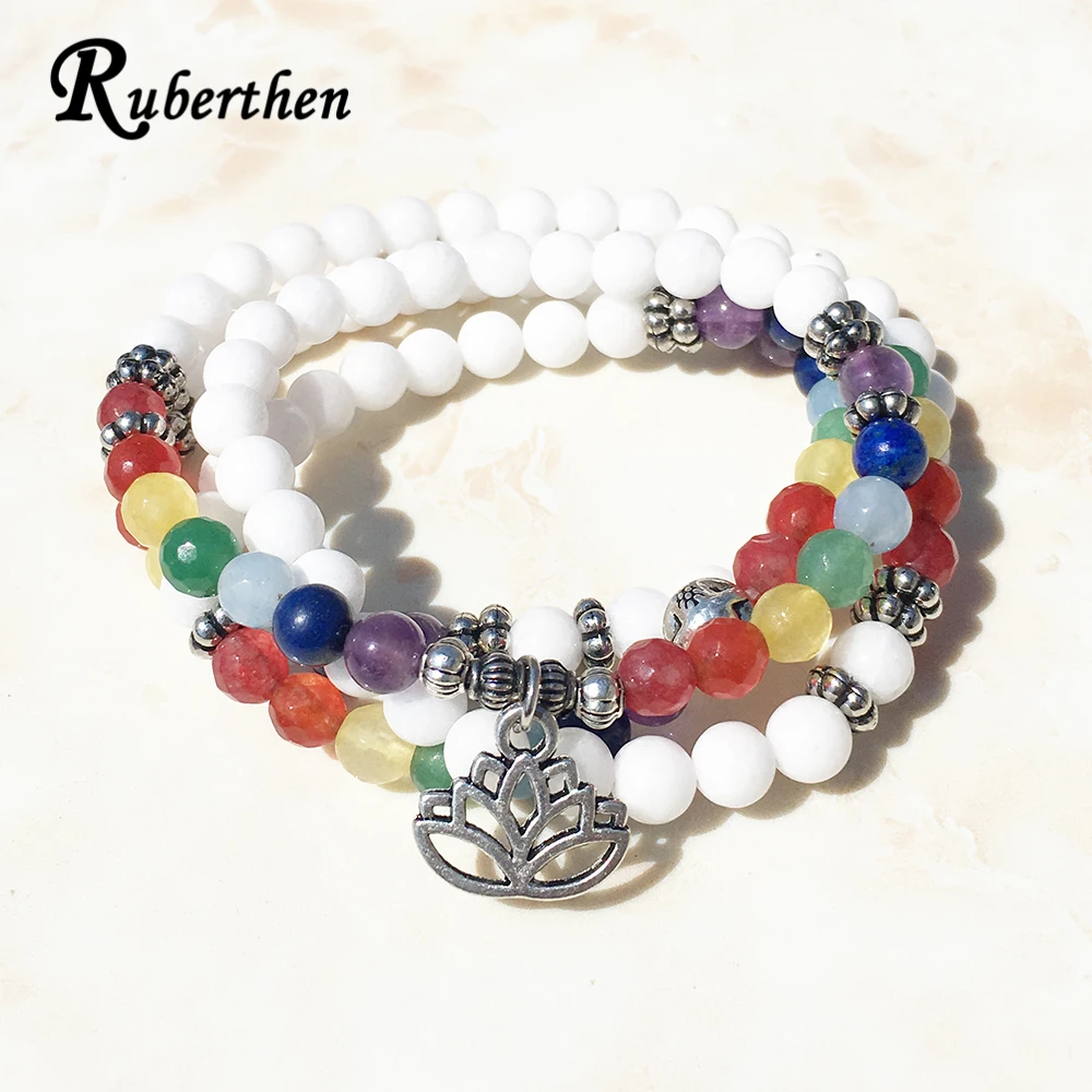 Новый дизайн, винтажный женский браслет Ruberthen с 7 чакрами, модные белые бусины в форме лотоса, 108 мала, ювелирные изделия, модный подарок на день рождения
Новый дизайн, винтажный женский браслет Ruberthen с 7 чакрами, модные белые бусины в форме лотоса, 108 мала, ювелирные изделия, модный подарок на день рождения