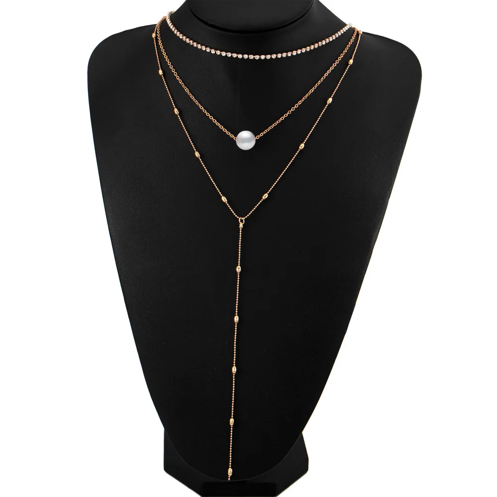 Punk Fashion 2018 New Clavicle Necklace Crystal Pendant Three Pearl Necklace Lady Wholesale Sales Maxi Colar Necklace Women
Punk Fashion 2018 New Clavicle Necklace Crystal Pendant Three Pearl Necklace Lady Wholesale Sales Maxi Colar Necklace Women
