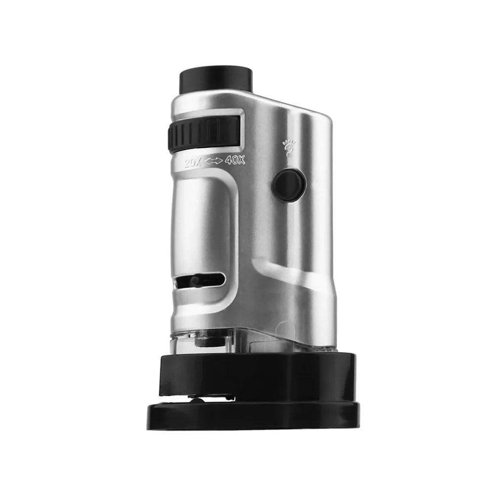Mini Portable Microscope Zoom 10081-8 20X-40X Jewelry Currency Detecting With LED Illumination Magnifier Loupe single
Mini Portable Microscope Zoom 10081-8 20X-40X Jewelry Currency Detecting With LED Illumination Magnifier Loupe single