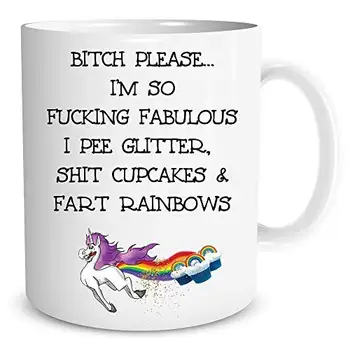 Wall Smart Designs Funny Adult Novelty Mug Unicorn Rainbow Glitter Work Office Cup Gift 
Wall Smart Designs Funny Adult Novelty Mug Unicorn Rainbow Glitter Work Office Cup Gift