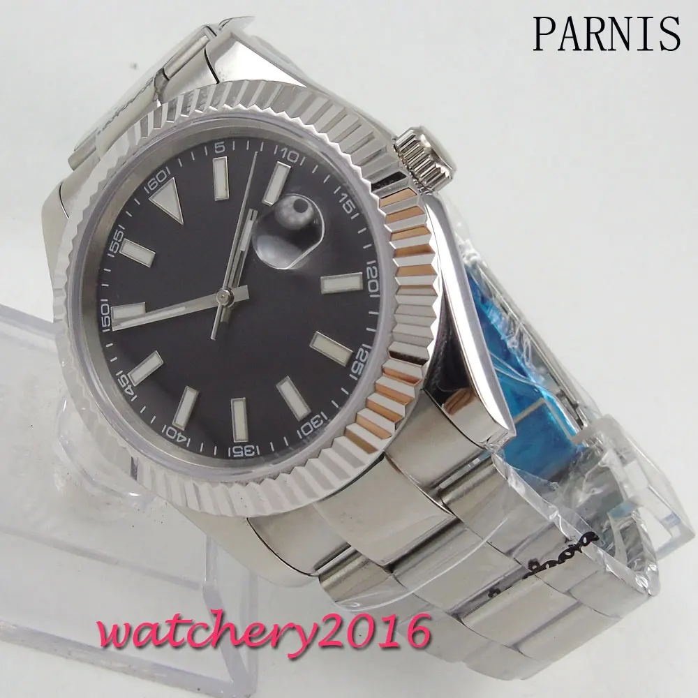 40mm Parnis black dial mens watches top brand luxury automatic self-wind date adjust sapphire glass Men's Movement Watch
40mm Parnis black dial mens watches top brand luxury automatic self-wind date adjust sapphire glass Men's Movement Watch