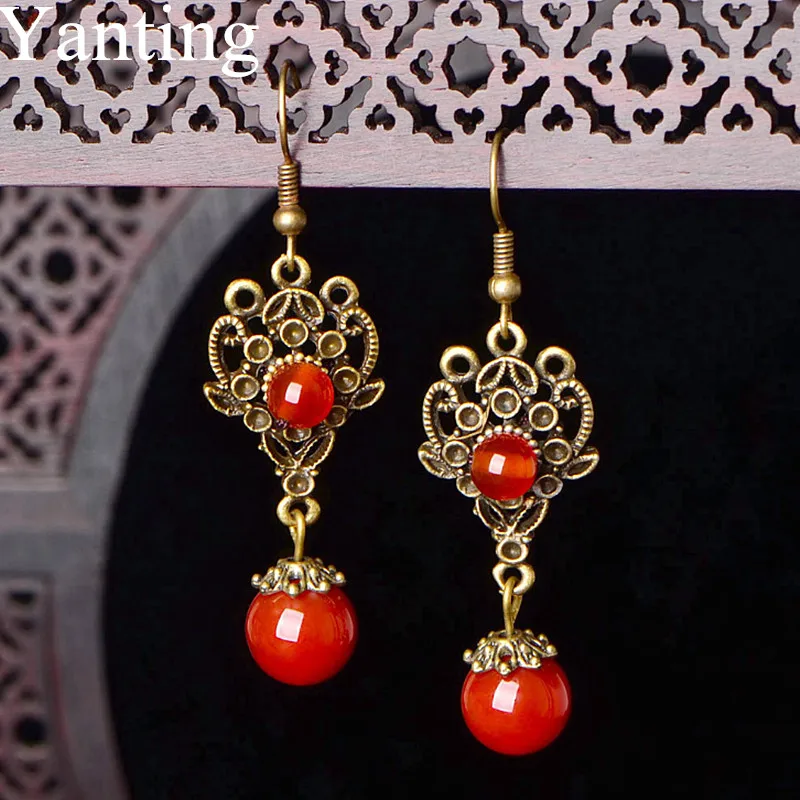 Yanting Vintage Dangle Earrings For Women Ethnic Earrings With Stones Copper Alloy Flower Statement Earings Fashion Jewelry 0258
Yanting Vintage Dangle Earrings For Women Ethnic Earrings With Stones Copper Alloy Flower Statement Earings Fashion Jewelry 0258